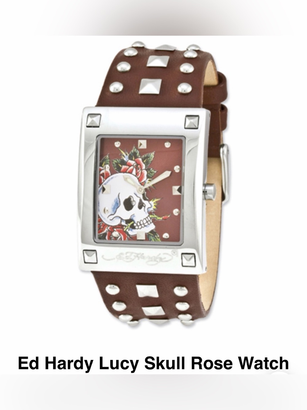 Ed Hardy Lucy Skull & Rose Tattoo Watch 💀🌹